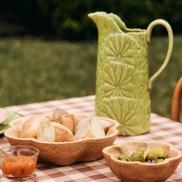 Large Anthropologie Lily pad pitcher - Picture 4 of 9